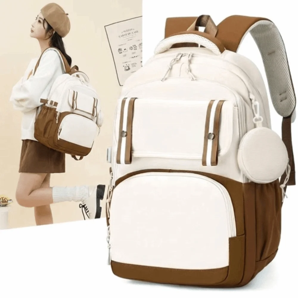 Oxford cloth Student Backpack Multiple Pockets Korean Style Student School Bag Harajuku Large Capacity Shoulders Bag Unisex