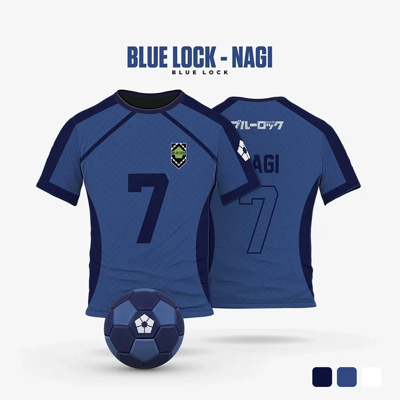 Anime Blue Lock Jersey 3D Print Nagi Soccer T-Shirts Men Women Short Sleeve Sports Tee Y2k Top Harajuku Cosplay Football t shirt