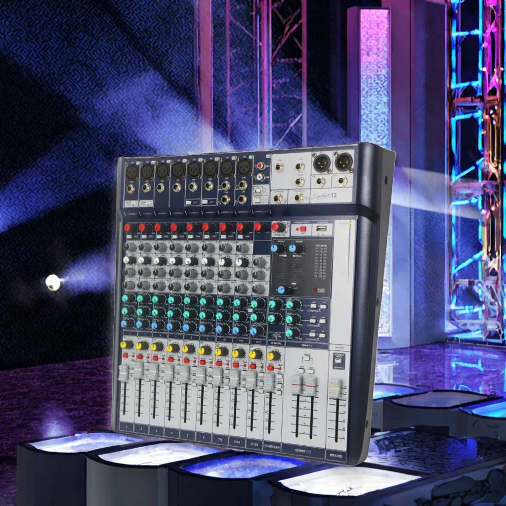 Best Seller Professional 10-Channel Powered Mixer Amplifier 10-Device Support 20Hz-20kHz Frequency Response Noise Audio Sound Ca