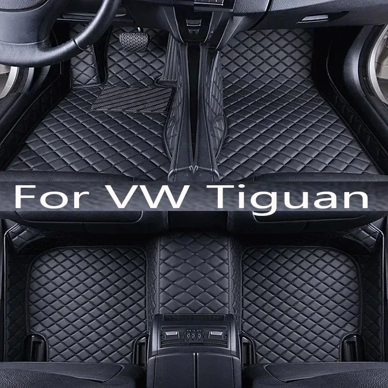 Floor Mats For VW Tiguan Allspace AD BW 2017~2022 Waterproof Carpet Car Floor Mat Tapis Voiture Car Accessories Interior