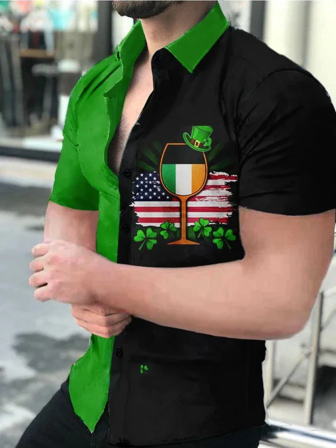 2024 Summer Green Blue Bright Flipped Summer Men's T-shirt Sports Leisure T-shirt 3D Printed Men's Top