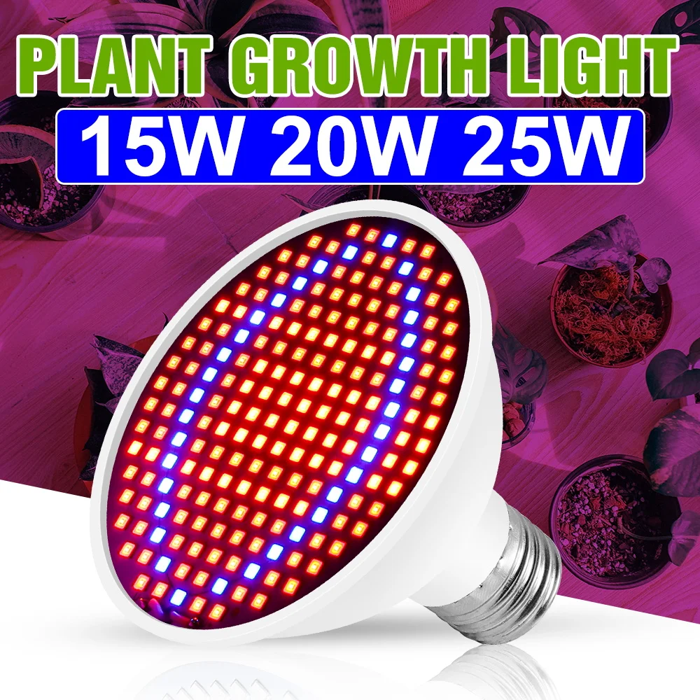 

25W Full Spectrum LED Grow Bulb E27 Indoor Plant Fill Lights Greenhouse Tent Potted Flower Tomato Vegetable Cultivation Lighting