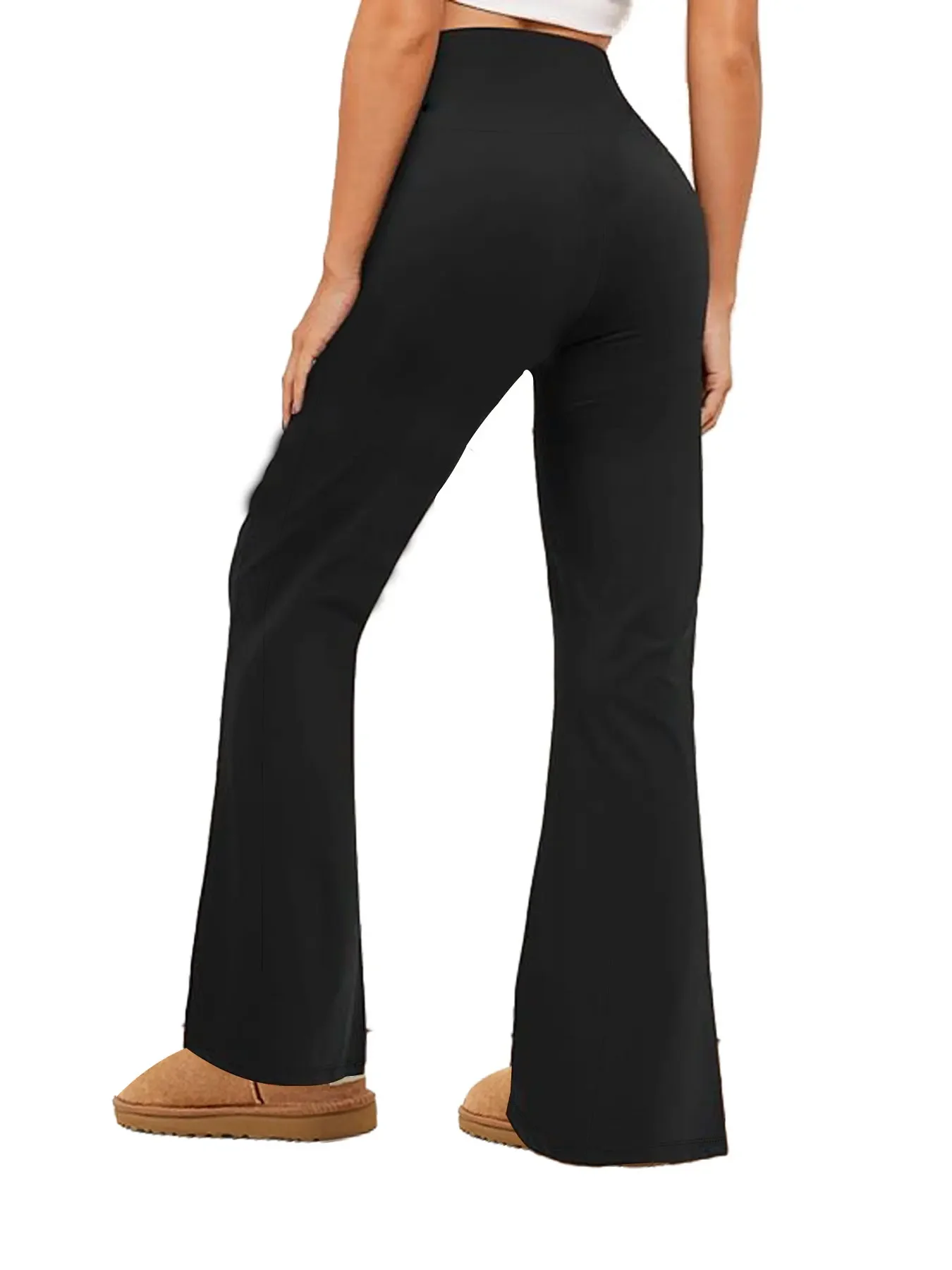 

Women's Super Soft Flare Pants High Waisted Tummy Control Workout Yoga Leggings Bell Bottoms