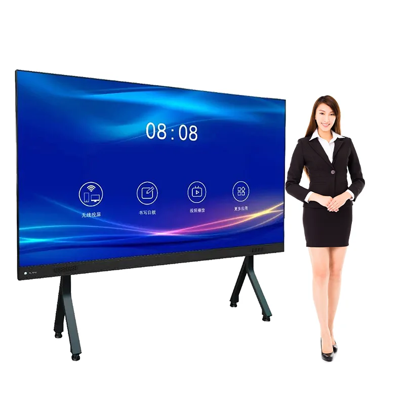 Interactive Whiteboard 75inch Flat Panel Screen Lcd Pen Digital Board for Schools Teaching Conference