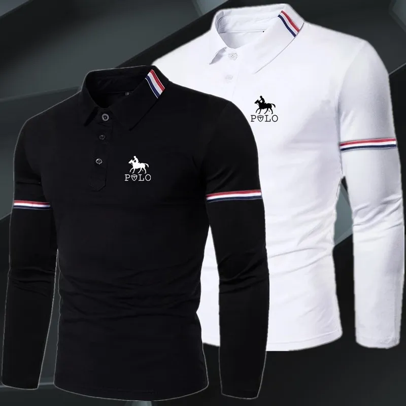 Brand new 2025 Spring Men's Long sleeved Casual Polo