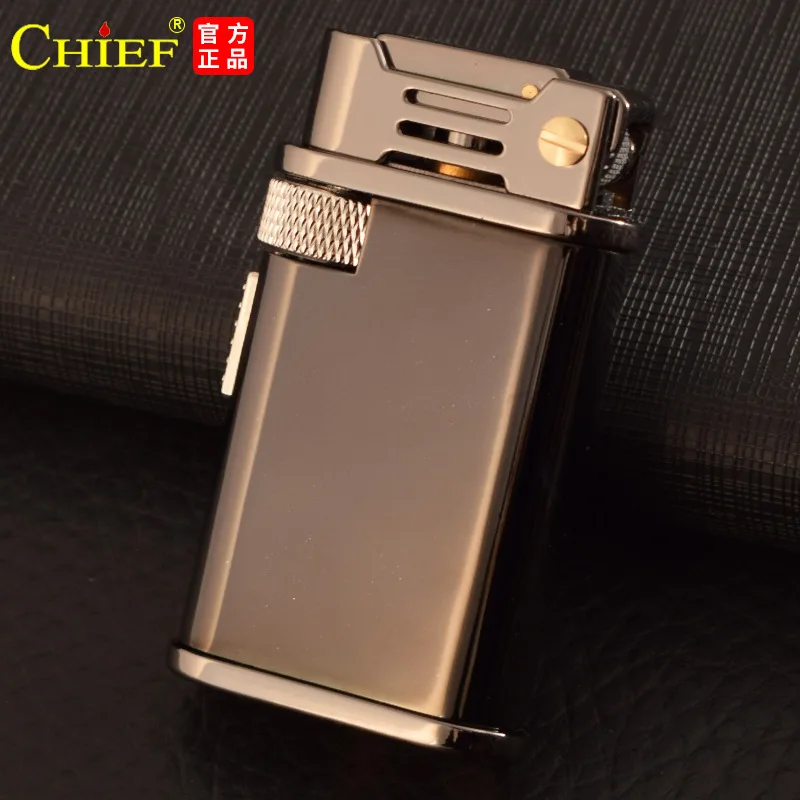 Chief Zinc Alloy Metal Kerosene Lighter Retro Old Style Windproof Personality Creative Ejection Rocker Lighter