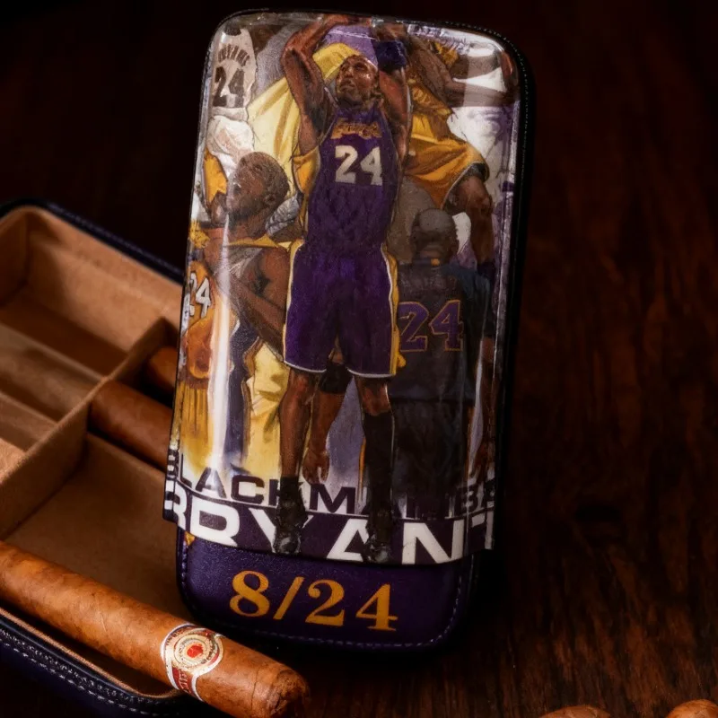 

Travel Cigar Case Leather Humidor Cigar Cedar Wood Box Pocket Portable 3 Cigars Tube Holder Mini Outdoor Humidor Gadget kobe