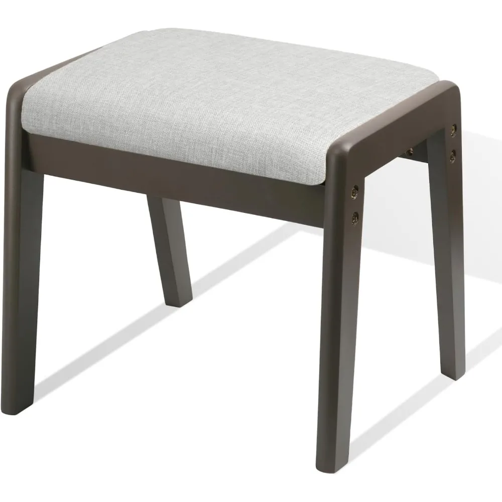 

Dressing stool footstool, padded large square wooden dressing stool, multifunctional dressing stool and footstool