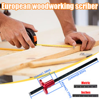 Double Head Wheel Marking Gauge Aluminum Woodworking Scriber Tool with Inch MM Scale for Parallel Line Drawing Mortise Measuring