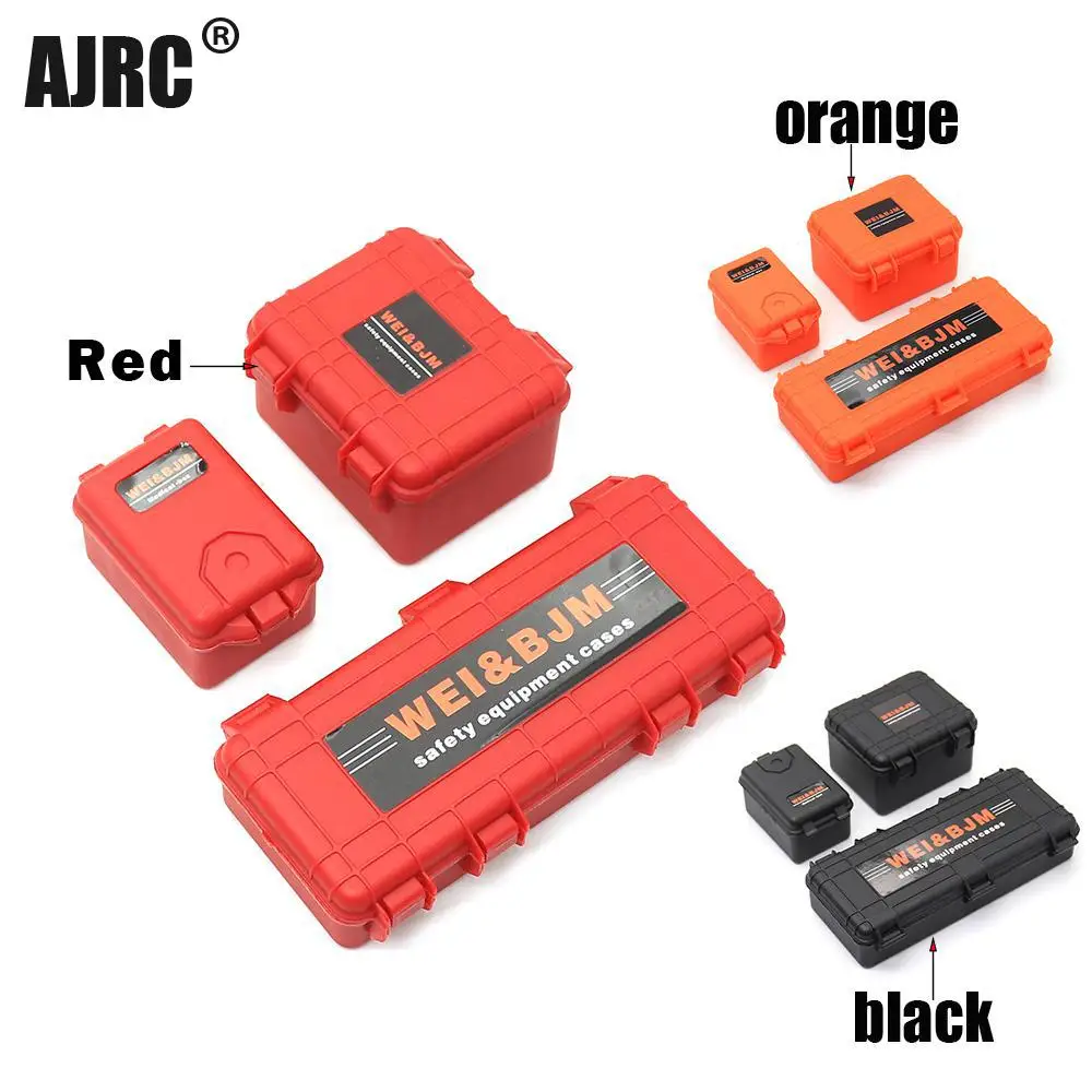 

3pcs Rc 1:10 Decor Accessories Plastic Weapon Box For Axial Scx10 Tamiya Cc01 Traxxas Trx-4 D90 D110 90046rc Car Truck Screw Box