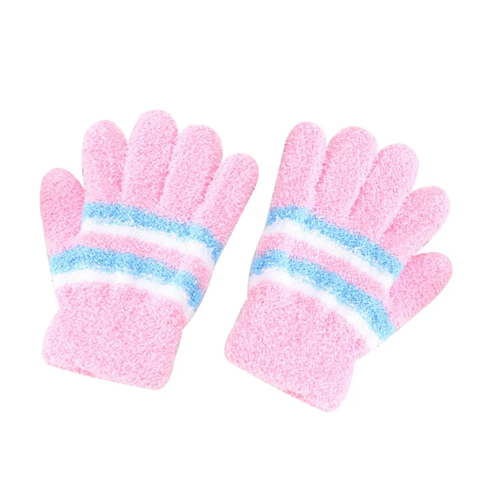

Cute Warm Winter Gloves Coldproof Full Mittens Elastic Windproof Knitted Gloves for 6-9 Years Old Boys Girls