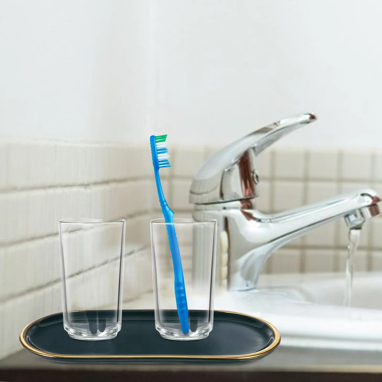 

1Pcs Beautiful Golden Stroke Ceramic Jewelry Tray Multipurpose Decorative Storage Plate for Bathroom Bedroom Kitchen Wedding