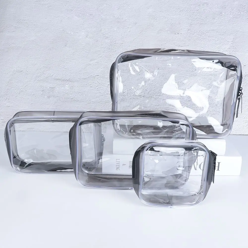

Environmental Protection PVC Zipper Transparent Makeup Case Toiletry Bag Cosmetic Bags Storage Pouch