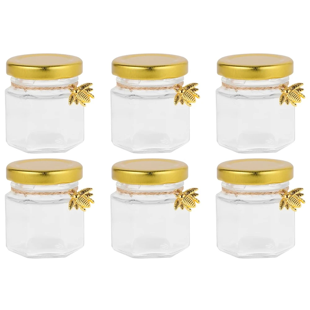 Mini Honey Jars with Dipper,Empty Glass Jars for Baby Shower Favors/Wedding Favors for Guests Bulk-Mini Jars with Wooden Dippers