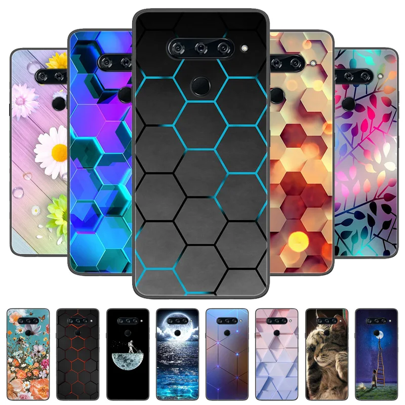 Soft Print Cover For LG V50 Thinq Case Cute Wolf Lion Fashion Silicone Coque for LG V50 Thinq 5G Cases v 50 Shockproof Shell Bag