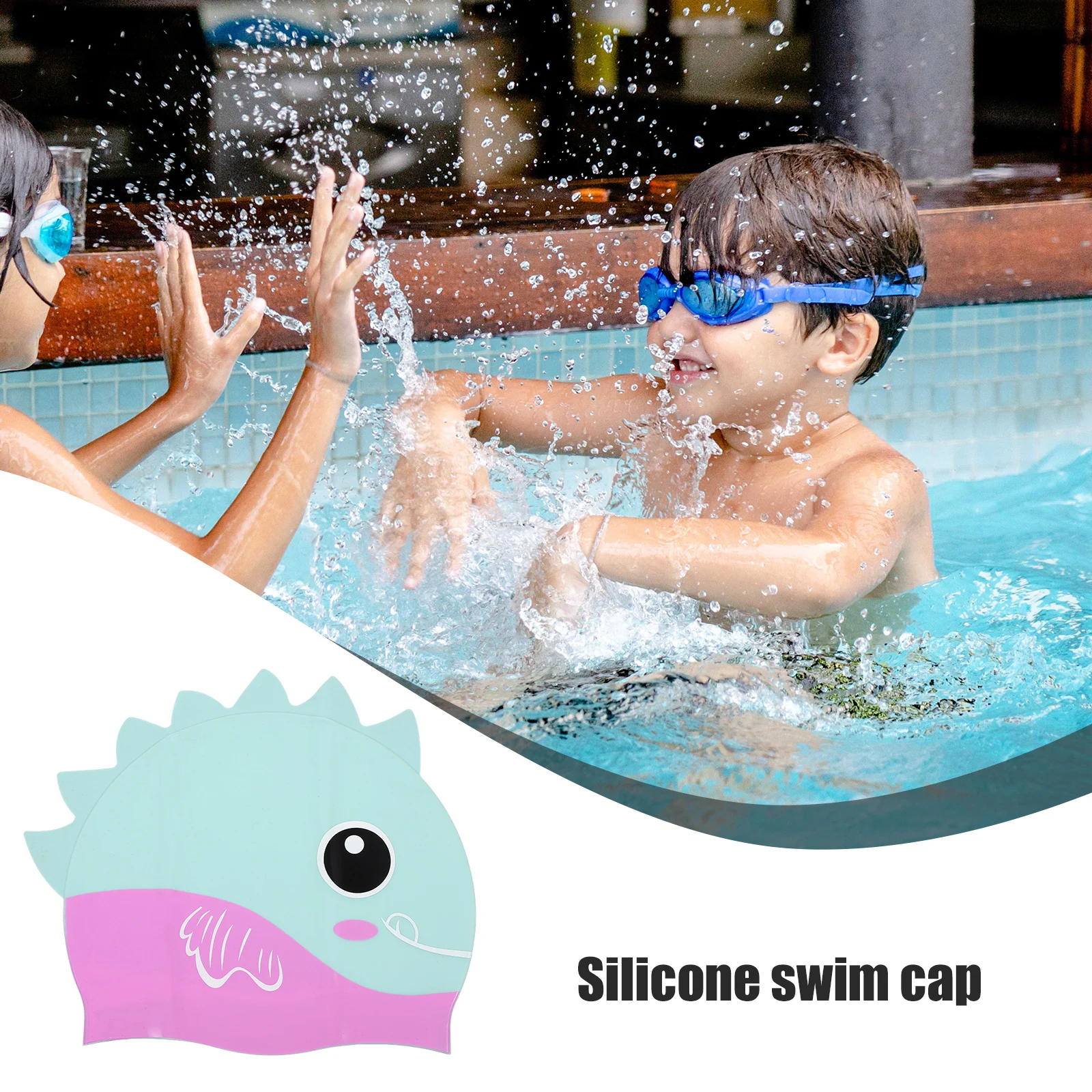 

Swim Cap Cartoon Swimming Boys Hat Girl Adult Children Elastic Funny Girls Caps Man
