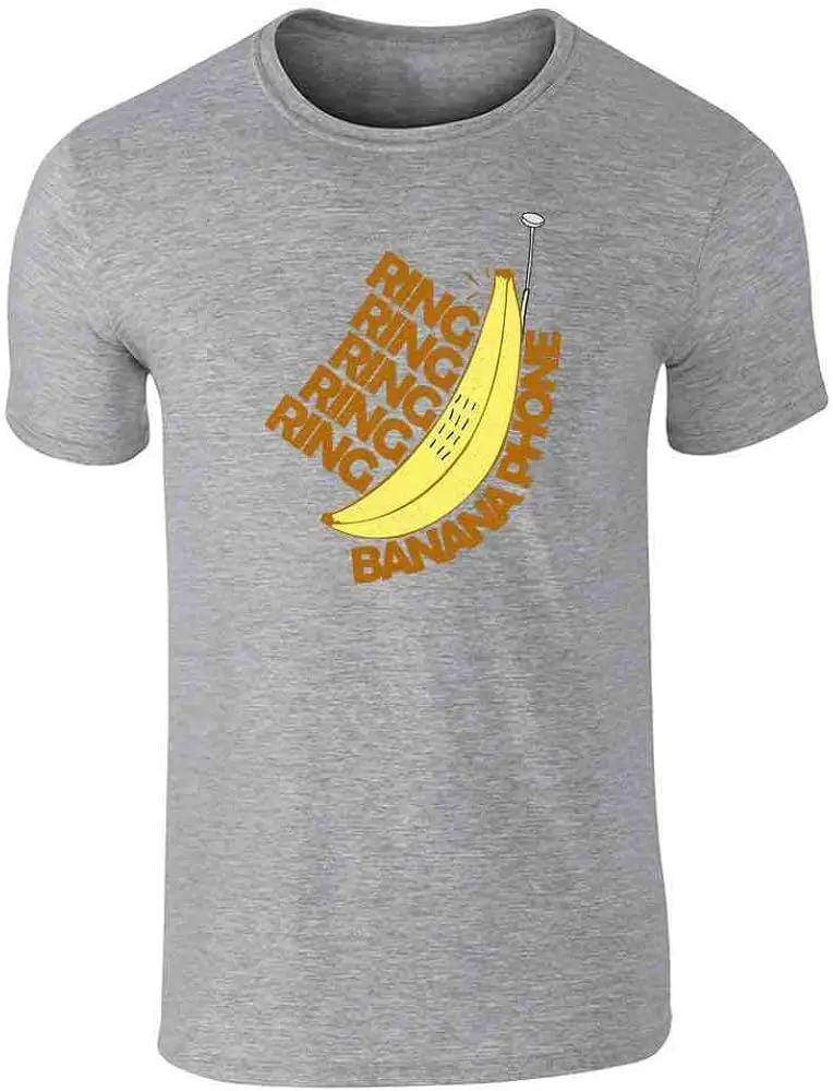 Ring Ring Banana Phone Graphic Tee T-Shirt for Men  Tees Cotton brand vintage oversized