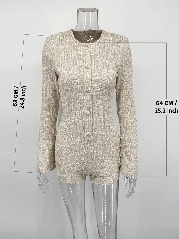 Elegant Spring Luxury Women's Cardigan Jumpsuit - Long Sleeve