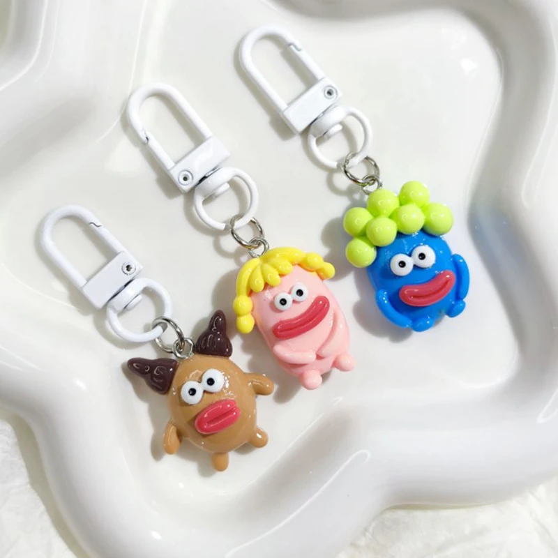 Sausage Big Mouth Monster Cartoon Doll Key Chains Funny Toy Pendant Key Ring Backpack Car Decoration Pendant