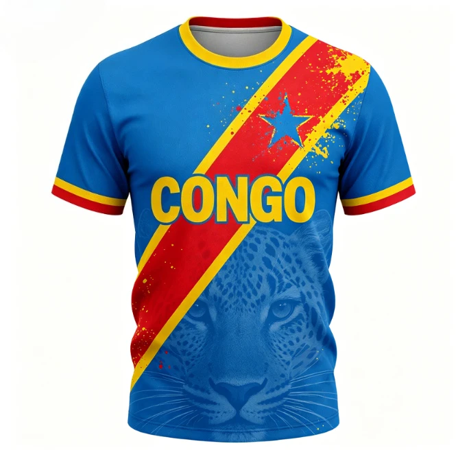 Democratic Republic of Congo fan jersey 2026 football shirt suitable for cycling and hiking