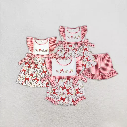 

Летние детские комбинезоны, одежда для девочек, комплекты с бантом и короткими рукавами, шорты, наборы одежды для девочек из бутика.