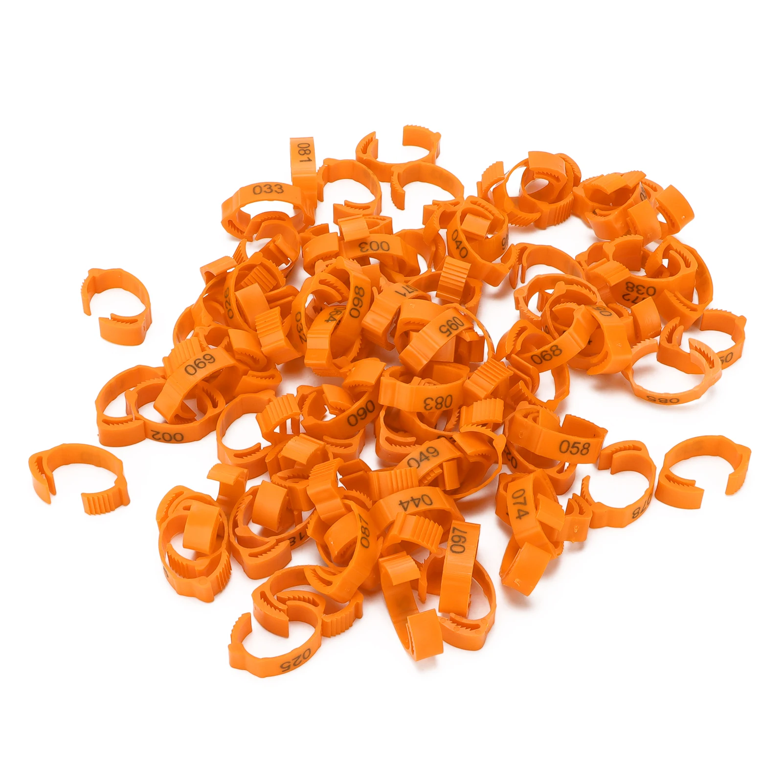 

100Pcs Poultry Foot Rings Identification Leg Buckle With Numbers For Chicken Duck Bird