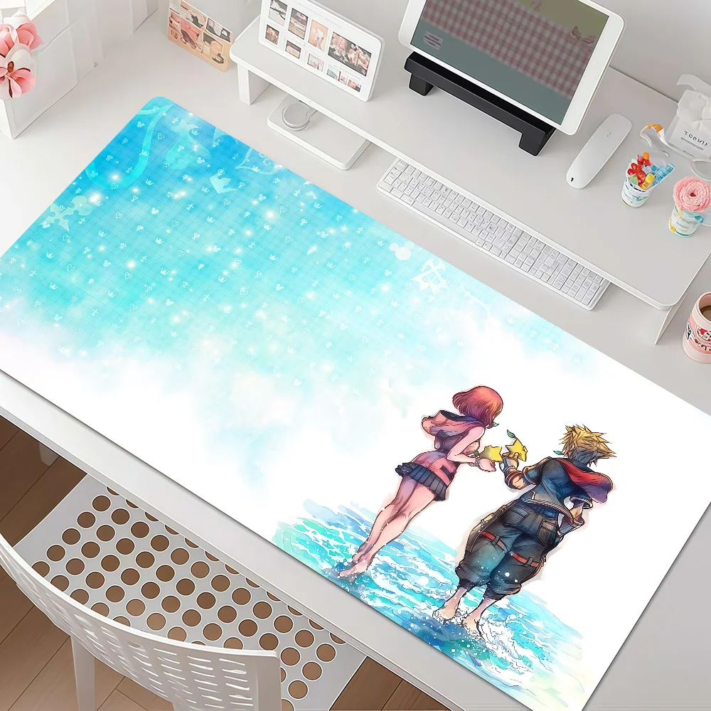 Game K-Kingdom H-hearts Mouse Pad Anti Slip Rubber Edge Locked Thickened Laptop Gaming Desk Mat