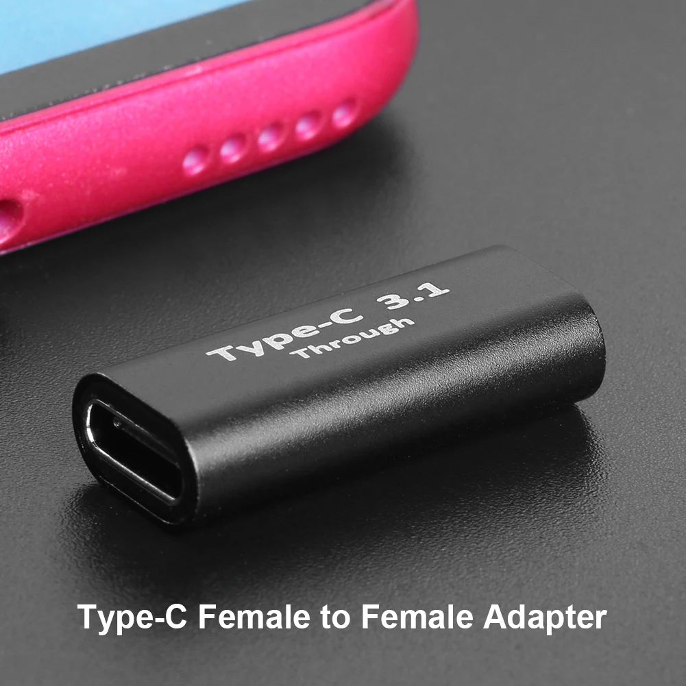 2Pcs USB 3.0 Type C Extend Adapters Fast Charging Data Sync Gender Changer Straight Converter for Smartphone