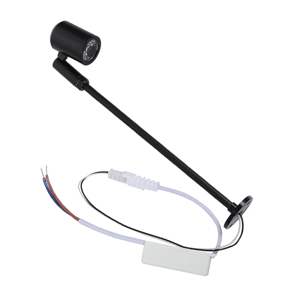 

LED Spotlights 1W Natural White 4000 4200K Mini Cabinet Lights 315mm Black Adjustable Head for Jewelry Display Home Decor