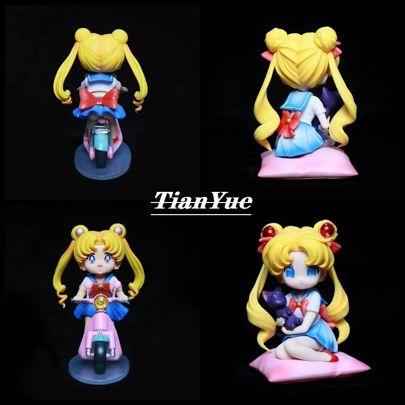 أنيمي بحار القمر Tsukino Usagi ركوب دراجة نارية شخصية الفينيل نموذج Aticulated الشكل لعبة 12 سنتيمتر #1