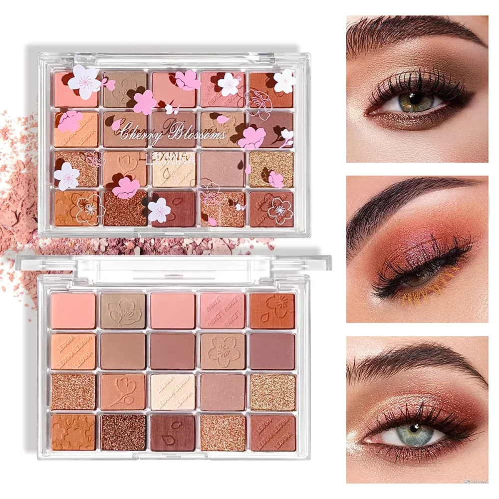 20-Color Eyeshadow Palette with Glitter, Shimmer, and Matte Finishes – Instagram Makeup Palette image 4