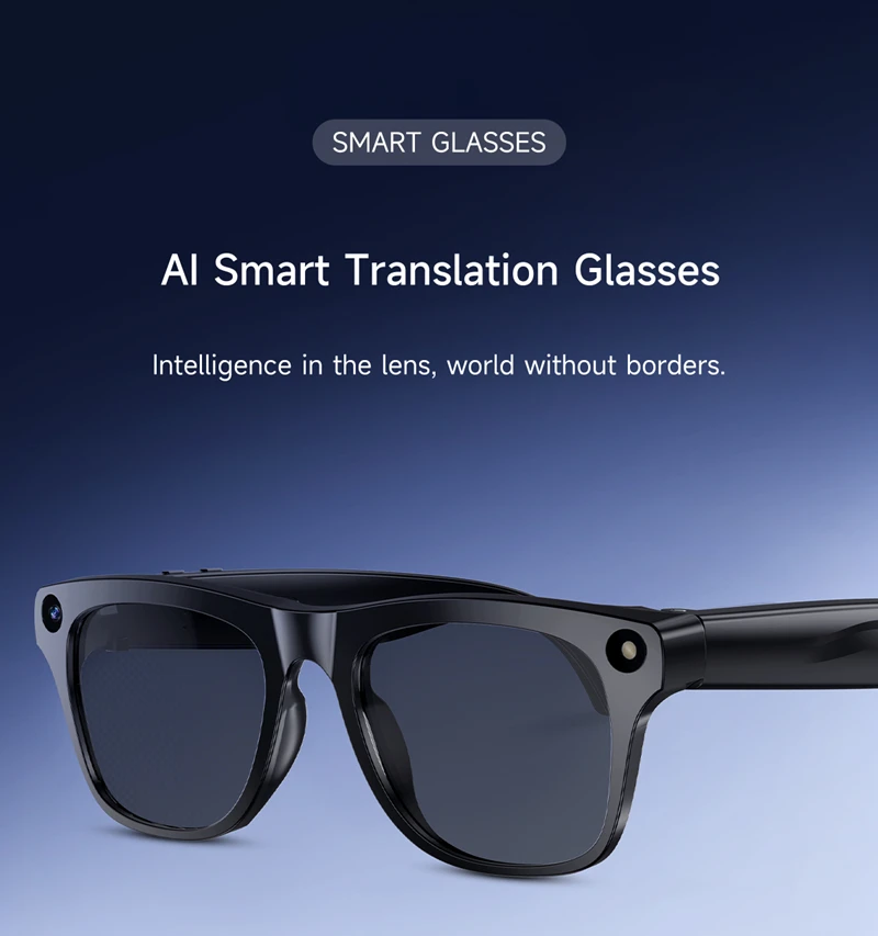 Xiaomi 2026 New AI Glasses with 100MP Camera Voice Control Bluetooth Audio AR Color-Shifting Display GPT-Powered Assistant