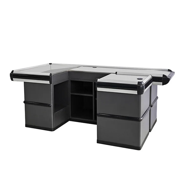 

Кассовый прилавок для розничных магазинов и супермаркетов с электрической конвейерной лентой