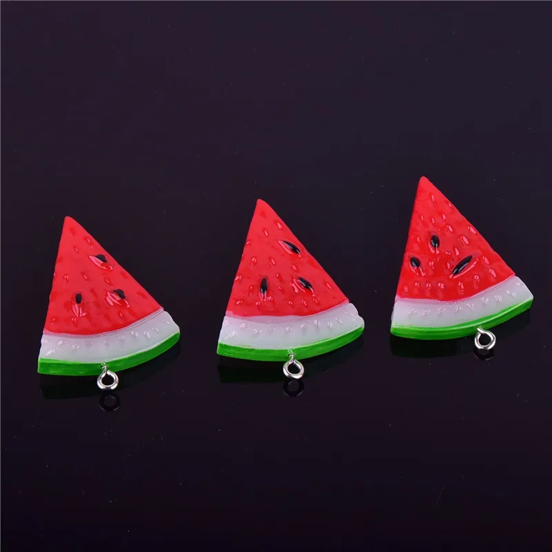 20 قطعة/المجموعة الراتنج الفاكهة البطيخ سحر قلادة ل قلادة سوار القرط Diy صنع المجوهرات الاكسسوارات المفاتيح #4