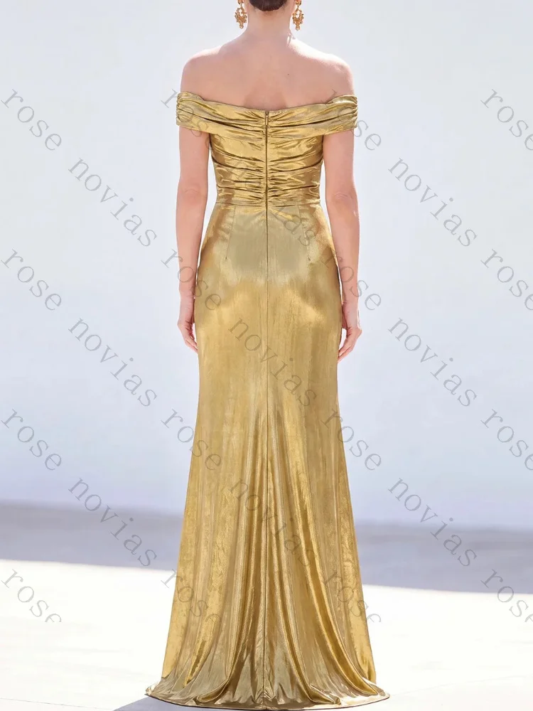 Customized Sexy Mermaid Off The Shoulder Ruched Mother of The Bride Dresses Elegant Evening Dress High Quality Prom Party Gowns