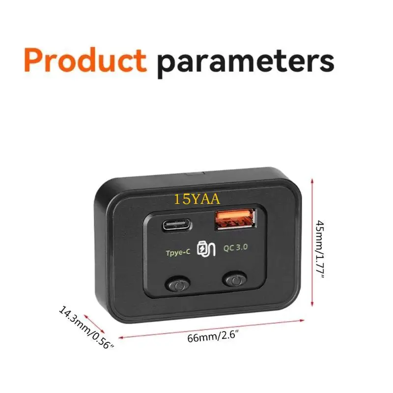 15ya usb type c car مع Quick & pd QC3.0 USB Fast Charging