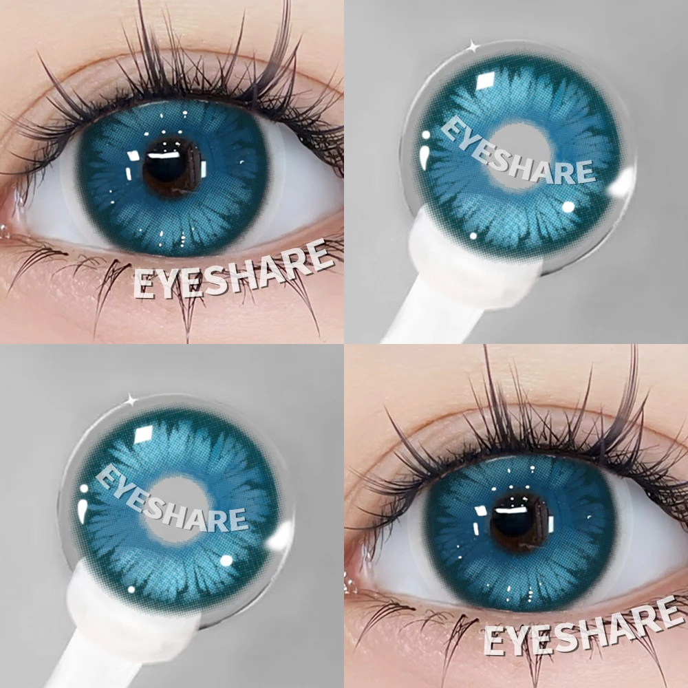 EYESHARE 1 Paar modische farbige Kontaktlinsen für Augen, lila Farbkontakte, rote Linsen, rosa, weiche Linsen, Schönheits-Make-up, jährlich