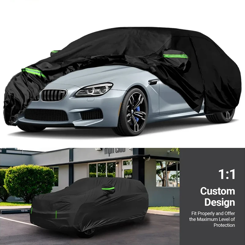 

Outdoor Waterproof Full Car Cover for BMW 6 Series 2011-2018 & M6 2005-2011 with Zipper Windproof Heavy Duty Rain and Snowproof
