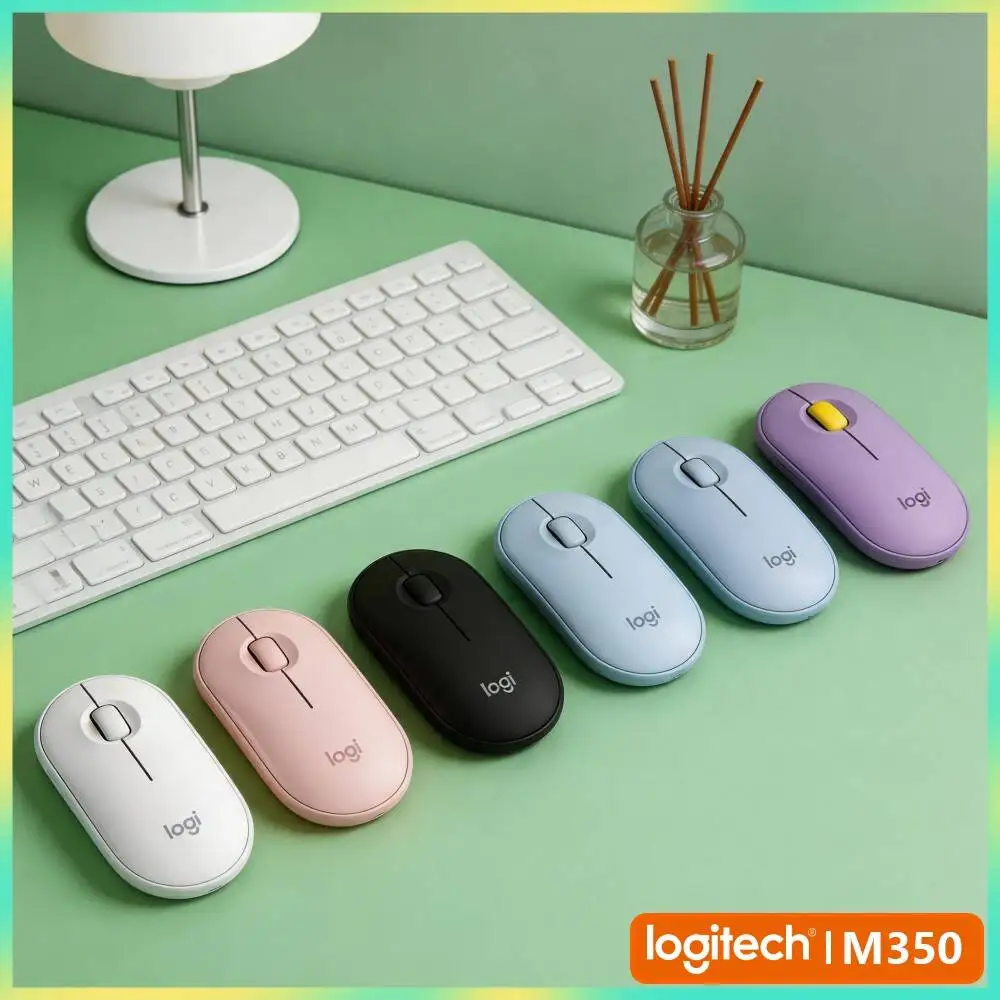 Logitech M350 Travel Quiet Mouse - Thin Build, Silent Scroll, 1000 DPI, Recycled Plastic, Business Trip Essential