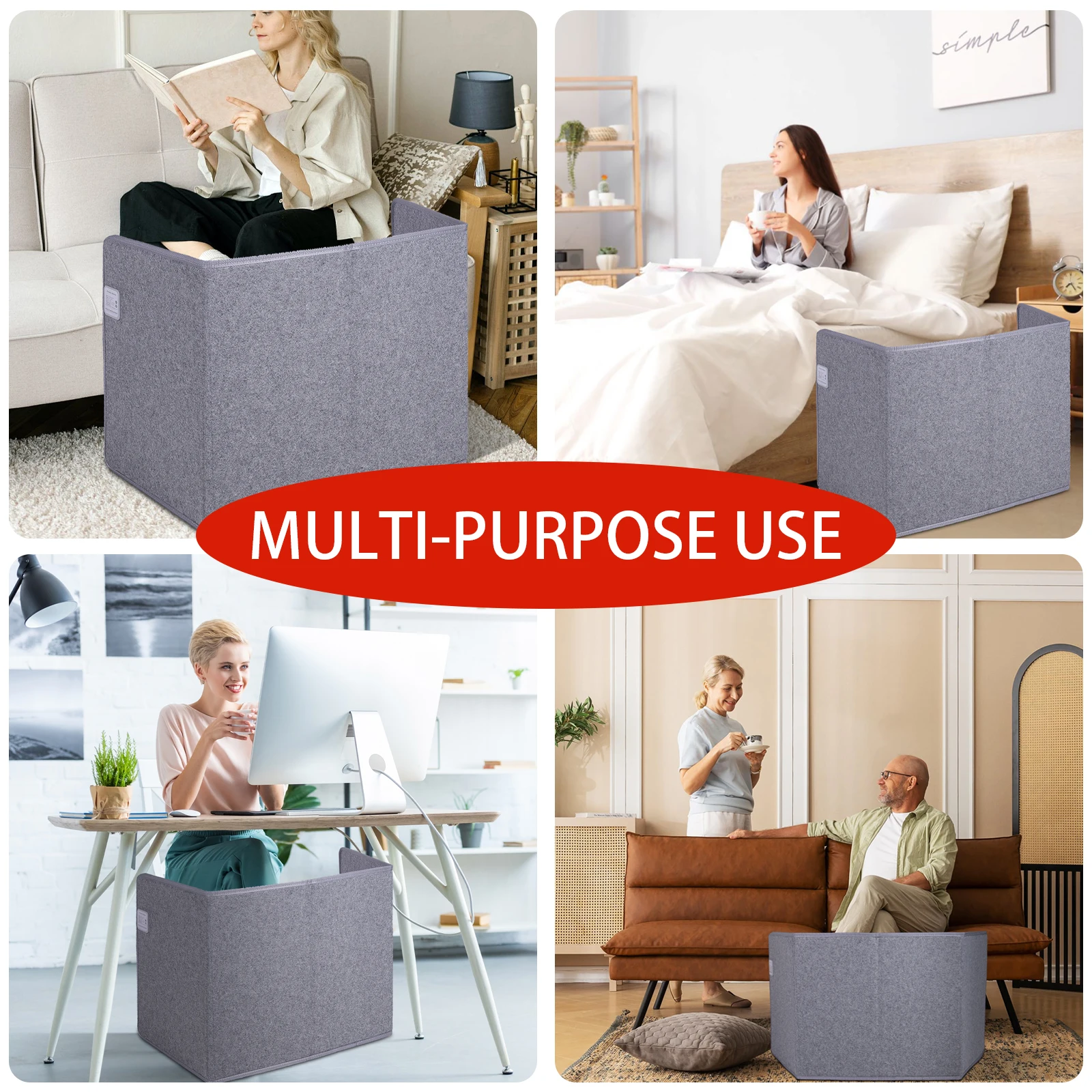 온도 조절 장치와 타이머가 있는 휴대용 공간 히터 휴대용 및 안전한 전기 히터 사무실 및 가정용 개인 책상 아래 히터