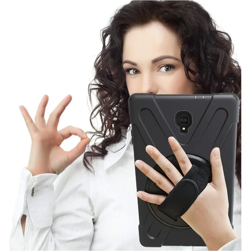 حافظة شديدة التحمل مضادة للصدمات لهاتف سامسونج جالاكسي تاب A 8.0 9.7 10.1 A7 10.4 Lite 8.7 A8 10.5 A9 + plus 11 غطاء مقبض بمسند + حزام #3