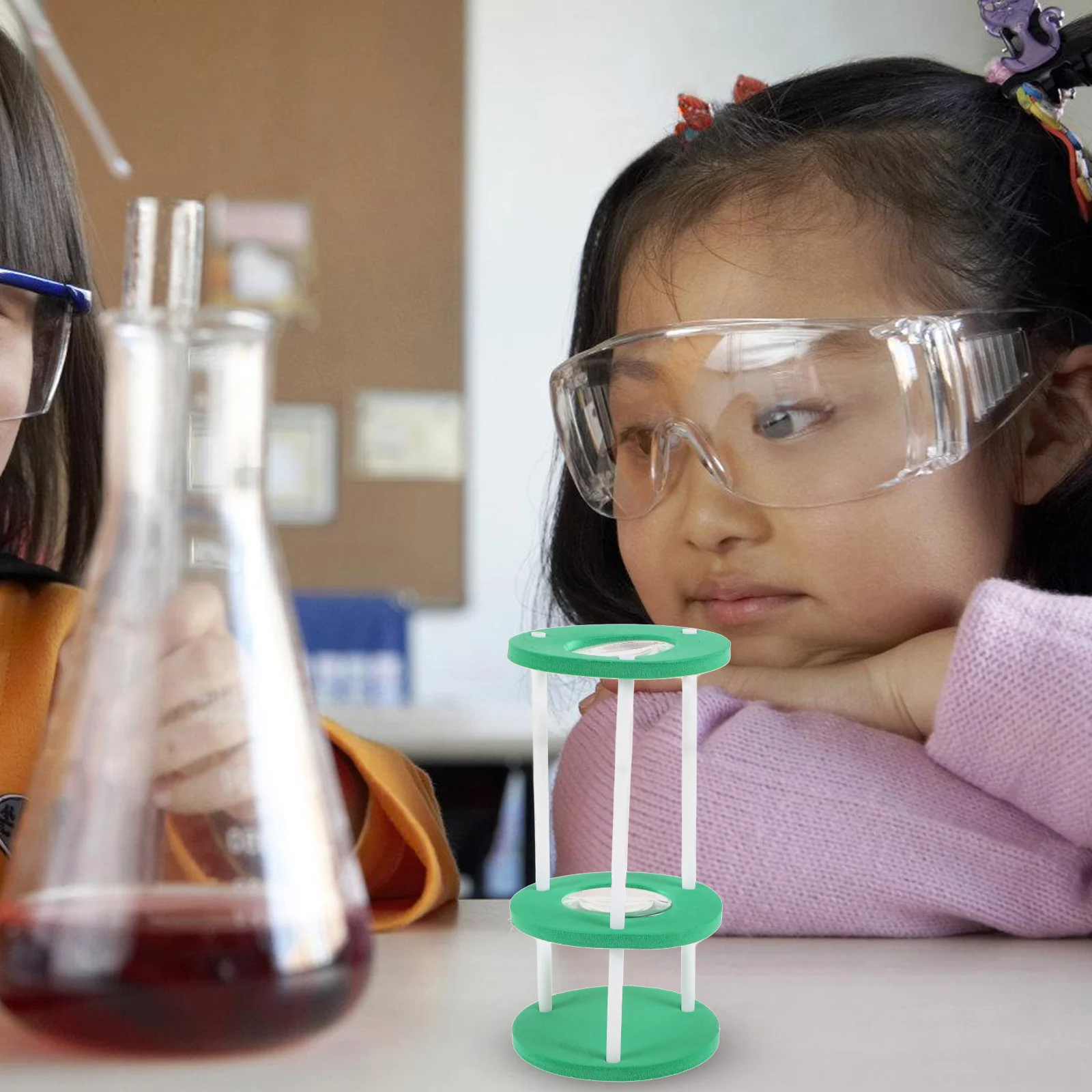 

Microscope Toy Children Explore Diy Science Props Material Tool Plaything Green Education