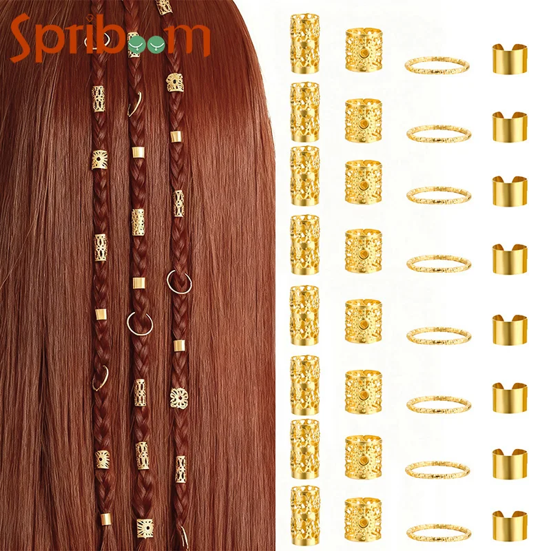 40Pcs/lot Dreadlock Hair Rings Kit for Women Diy Wig Dreadlocks Hair Accessories Adjustable Cuff Hairpin Dirty Braids Headwear
