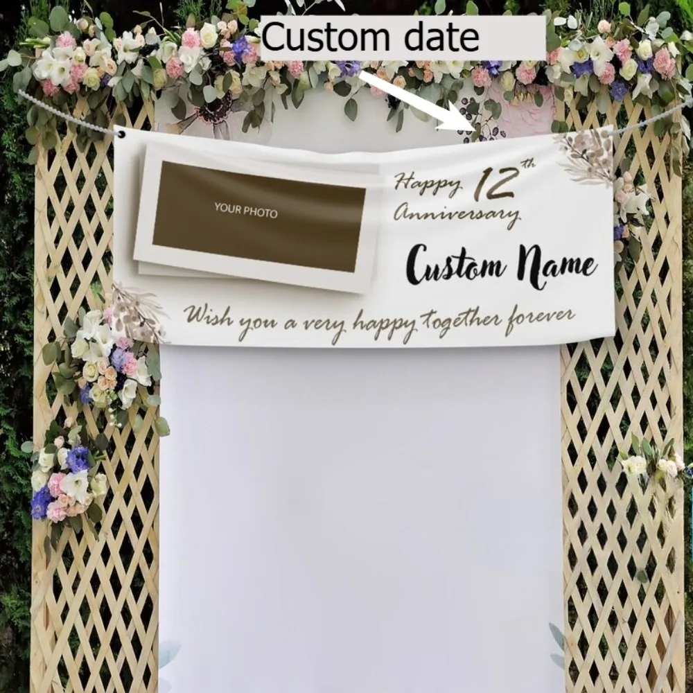 

Personalized Anniversary Decorations, Custom Banner Perfect for Birthdays, Anniversaries & Memorial Events Halloween Christmas