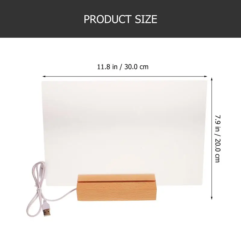 1pc Desktop Dry-Erase Board Message Board Memo Board Desktop Whiteboard Clear Acrylic Writing Board Office Display Board