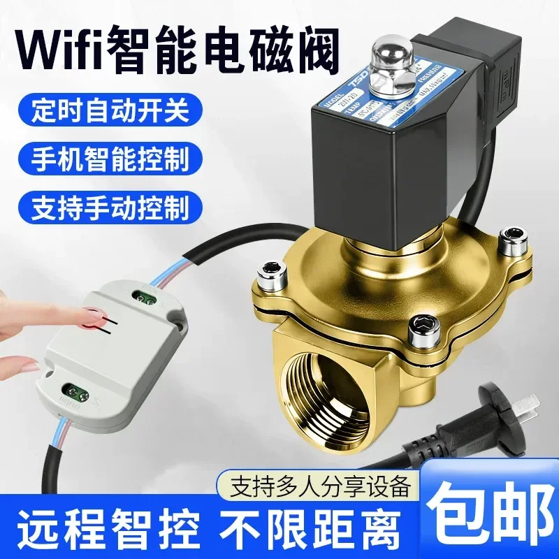 1pcs WIFI intelligent wireless remote control solenoid valve water valve 220V automatic timing valve switch watering