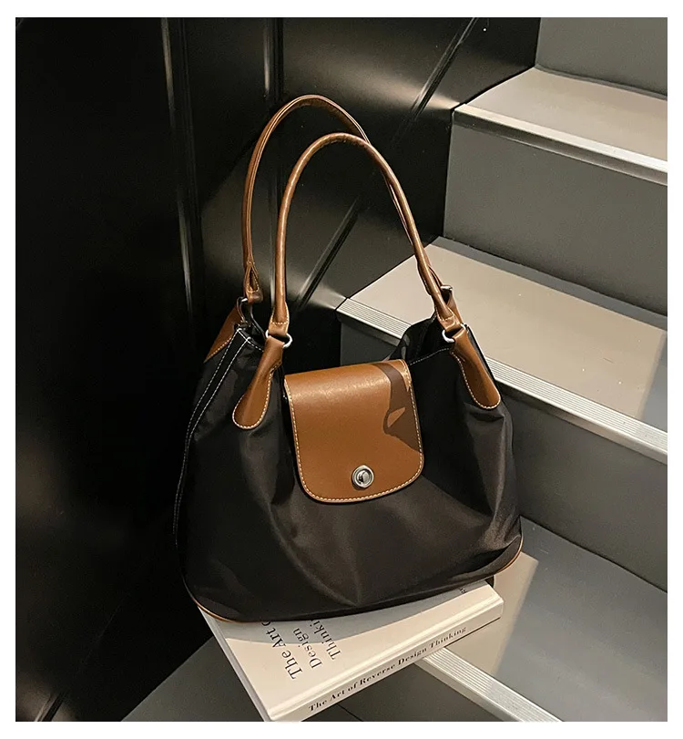 

2025 Color Block Tote Bag for Women Minimalist Shoulder Crossbody Purse Fashionable Handbag