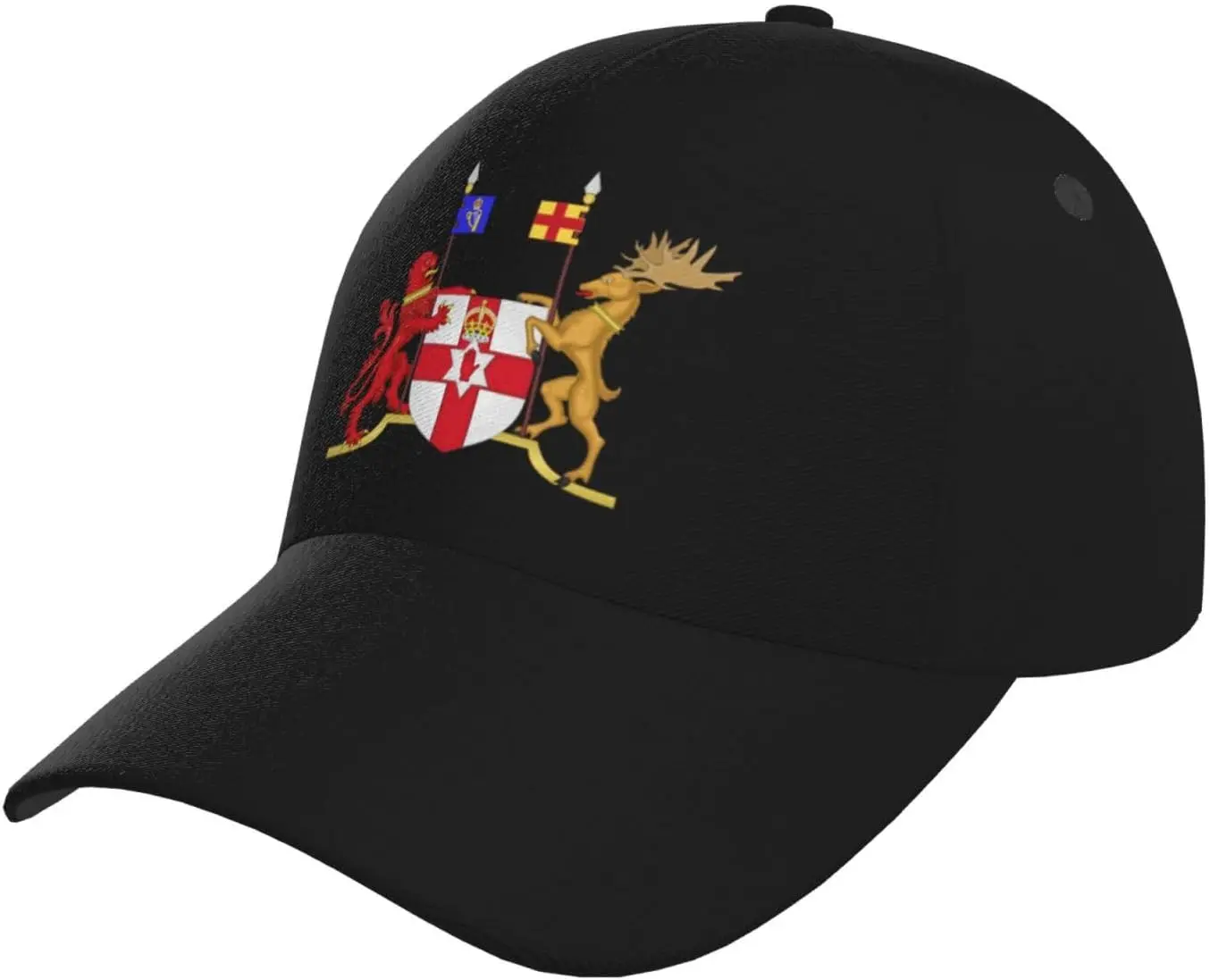 Ireland Northern Coat of Arms Baseball Cap Men Women - Adjustable Classic Plain Hat Black