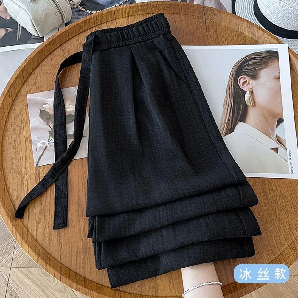 Pantalones de pierna ancha para mujer verano mujer otoño doble capa A-Line colegio Patchwork pana tejido a cuadros forrado Retro