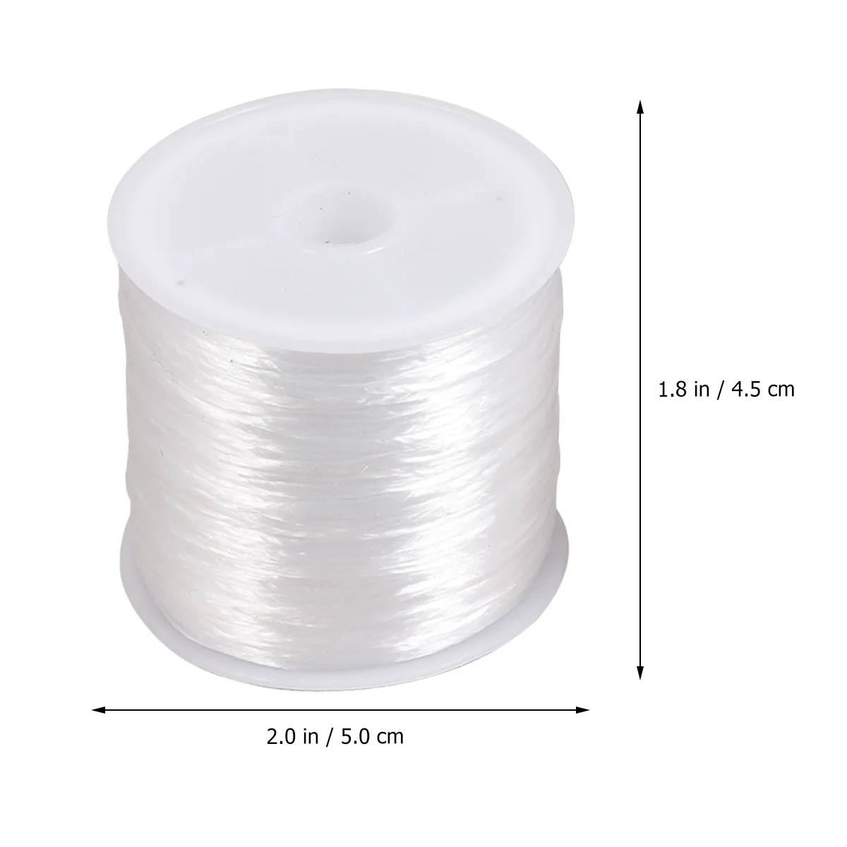 ジュエリー作り用の白い0.8mm 60mの伸縮性のある糸、ネックレス、ブレスレット、ビーズ織り、滑らかで使いやすいTPU素材